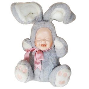Cuddle Kids Geppeddo Baily Bunny Rabbit Plush Stuffed Animal Porcelain Face 9"